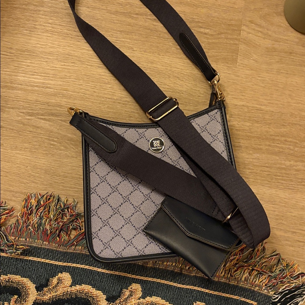NWOT Nine West Nalini Medium Swing Blue Crossbody Bag | w/ Credit Card Holder | - Picture 15 of 16